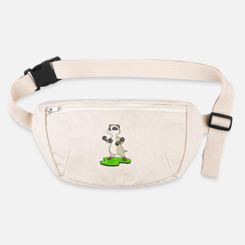 Erdmännchen Bodybuilder Hanteln Bodybuilding Stanley/Stella recycelte Gürteltasche