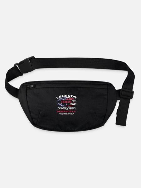 40. Geburtstag Legends Jahrgang 1985 - Stanley/Stella recycelte Gürteltasche - Schwarz - Vorne