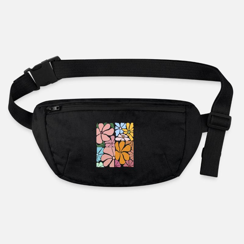 Motif floral abstrait vibrant Sac banane recyclé Stanley/Stella