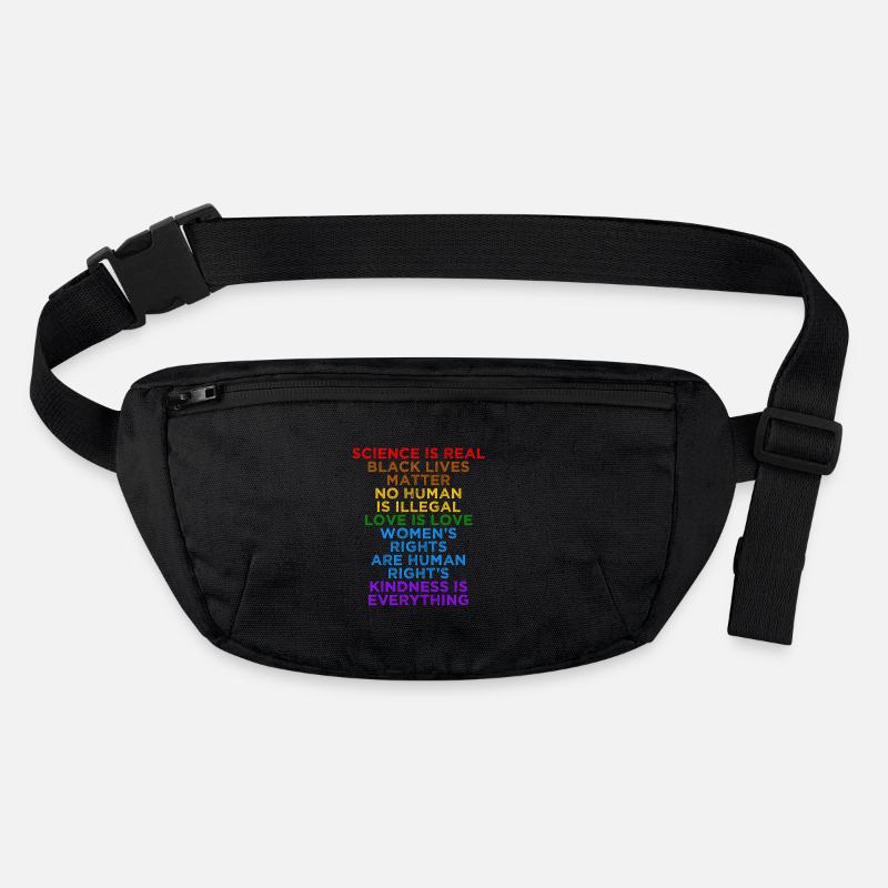 Social Justice Love Equality Human Rights  Stanley/Stella recycled Hip Bag 
