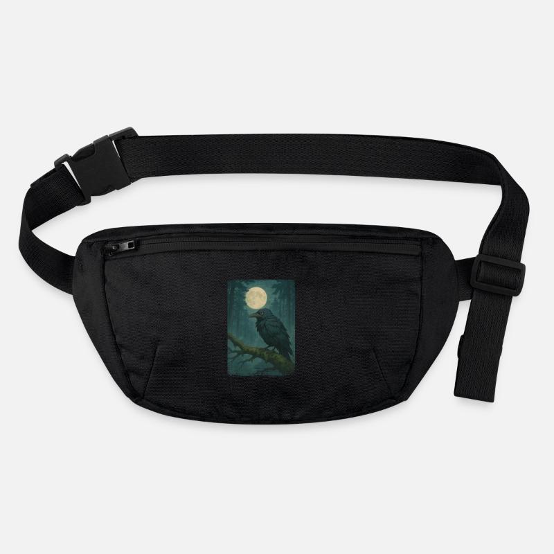 Mystical Raven Anime Moonlit Forest Stanley/Stella recycled Hip Bag 