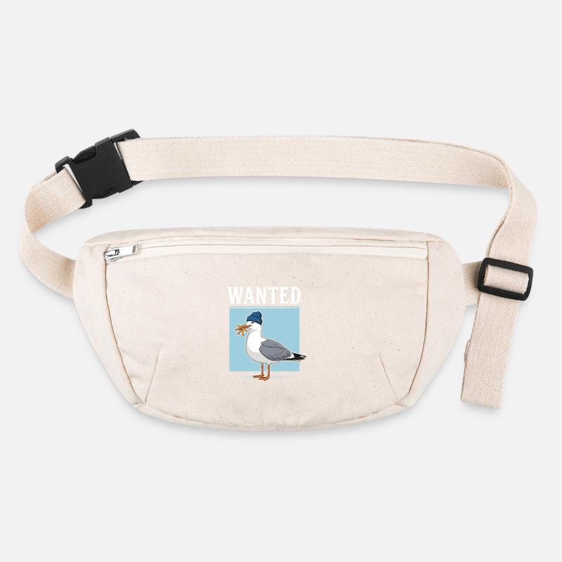 Wanted Seagull With Fries And Beanie Illustration Stanley/Stella recycled Hip Bag 