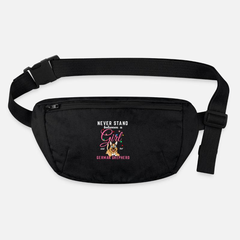 Never Stand Between a Girl and Her German Shepherd Stanley/Stella recycled Hip Bag 