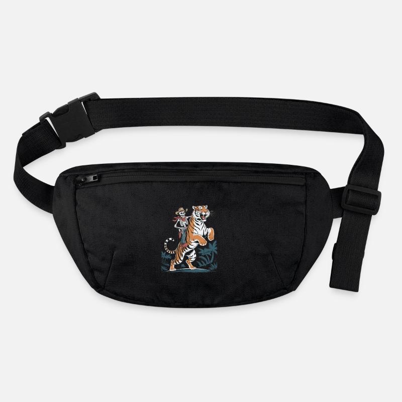 Abenteuerliches Skelett mit Tiger Stanley/Stella recycelte Gürteltasche