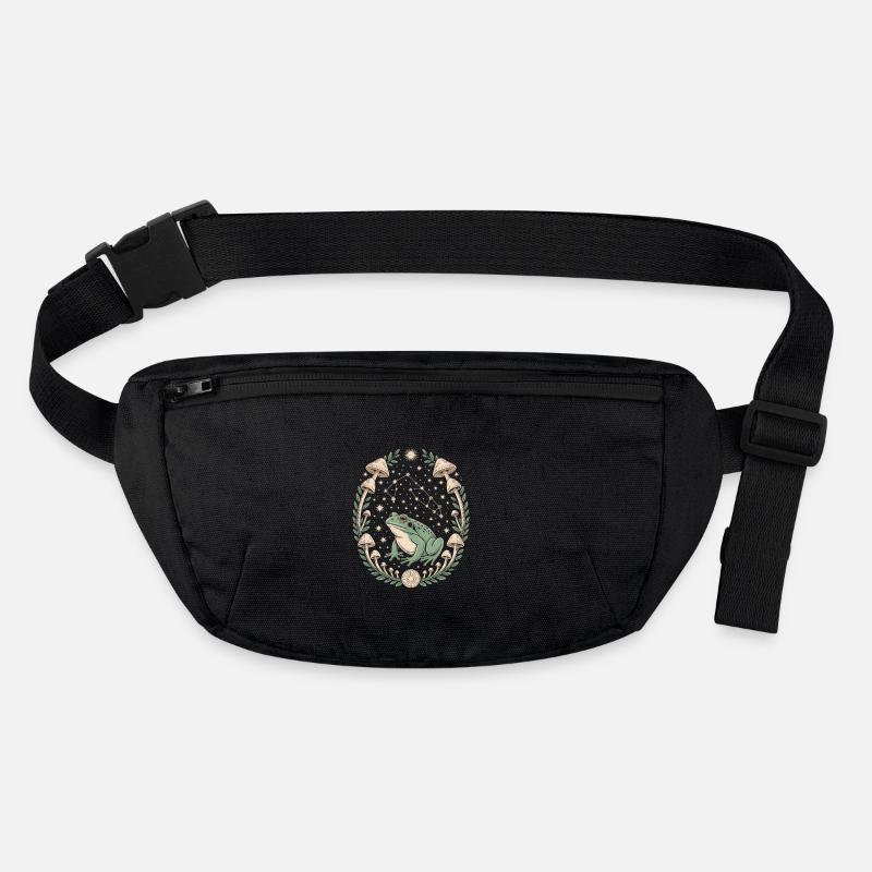 Frog Astrology and Mushroom Pattern Magic Stanley/Stella recycled Hip Bag 