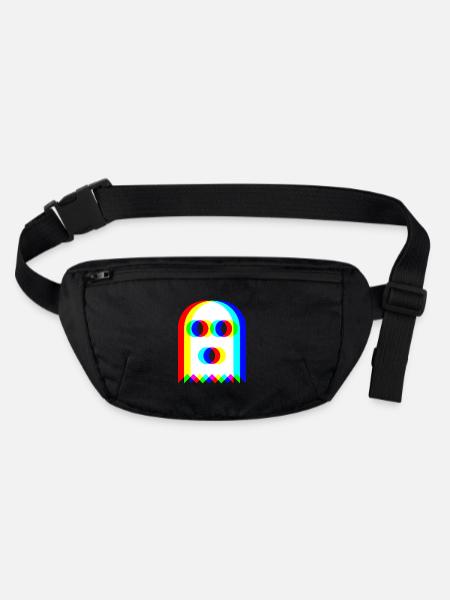 👻 RGB-Geist - Stanley/Stella recycelte Gürteltasche - Schwarz - Vorne