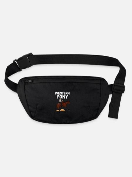 Western Pony Reiter - Stanley/Stella recycelte Gürteltasche - Schwarz