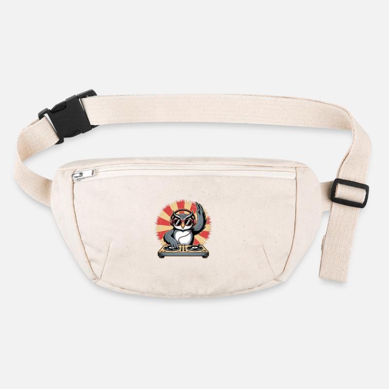 DJ Owl with Turntables Stanley/Stella recycled Hip Bag 