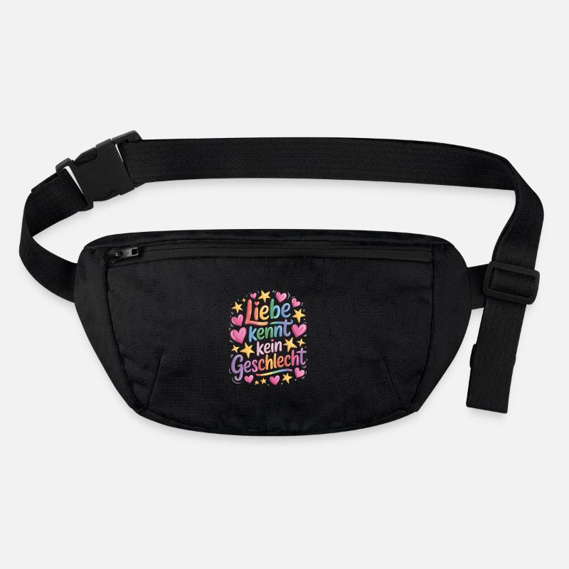 Love Knows No Gender Rainbow LGBTQ Pride Stanley/Stella recycled Hip Bag 