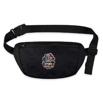 Mushroom Spore-tacular Funny Mycology - Stanley/Stella recycelte Gürteltasche - Schwarz - Vorne