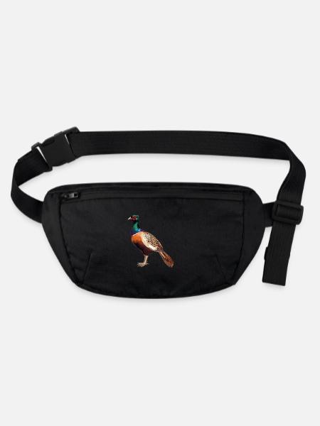Pheasants Pheasant - Stanley/Stella recycled Hip Bag  - black - Front