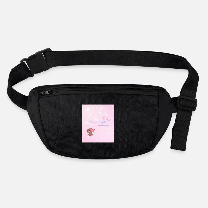 Shine Bright – Be Your Own Light - Stanley/Stella recycelte Gürteltasche - Schwarz