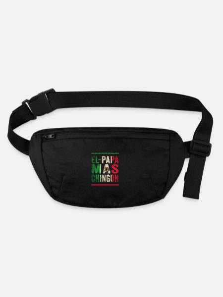 Mexican Vintage Father Saying Design - Stanley/Stella recycled Hip Bag  - black - Front