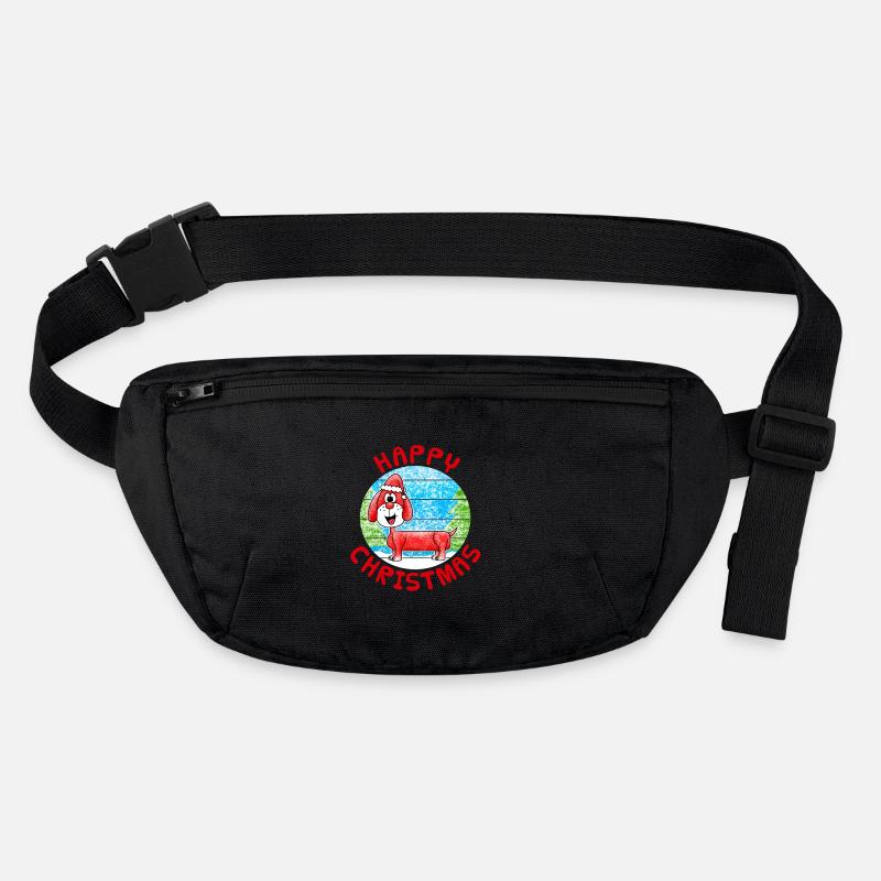 Chien teckel de Noël drôle Sac banane recyclé Stanley/Stella