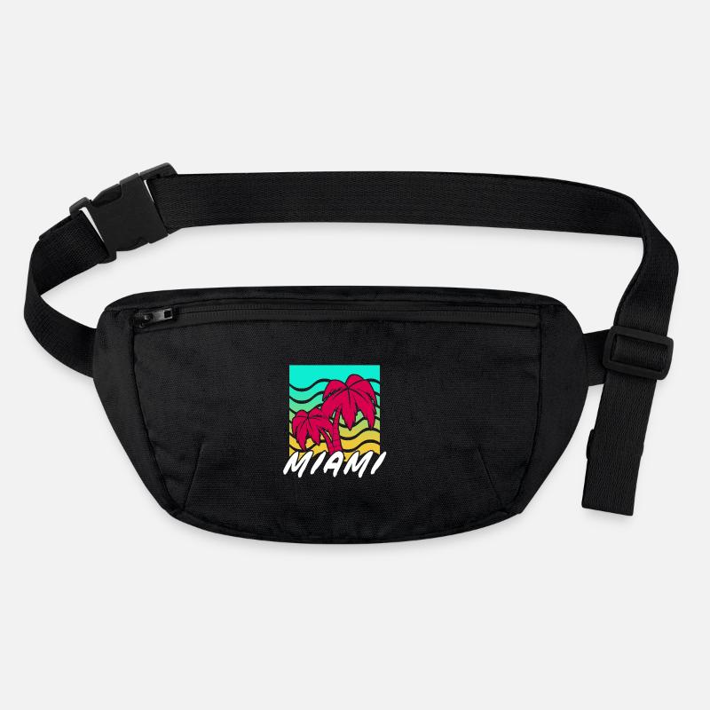Miami Palm Trees Neon Gradient Stanley/Stella recycled Hip Bag 