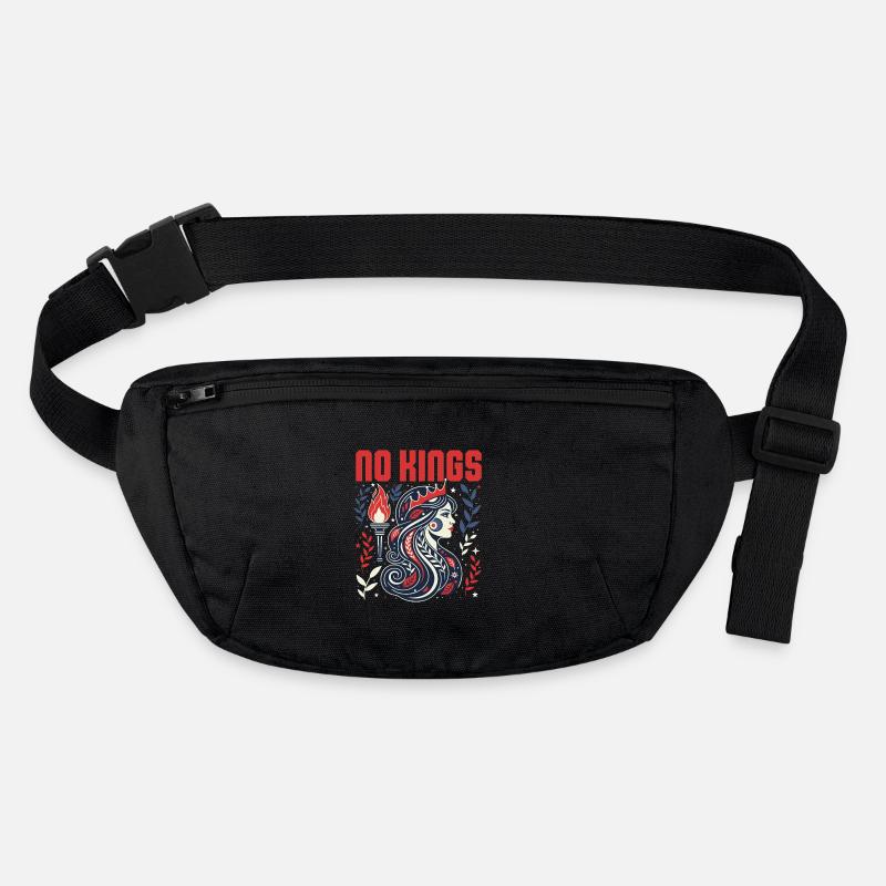 No Kings Bold Anti-Monarchy Liberty USA Stanley/Stella recycelte Gürteltasche