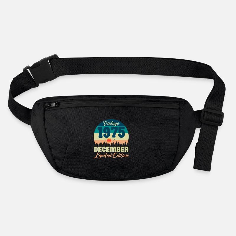 Décembre 1975 Anniversaire Vintage Edition Limitée Sac banane recyclé Stanley/Stella
