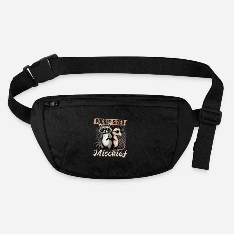 Funny Opossum and Raccoon Stanley/Stella recycled Hip Bag 