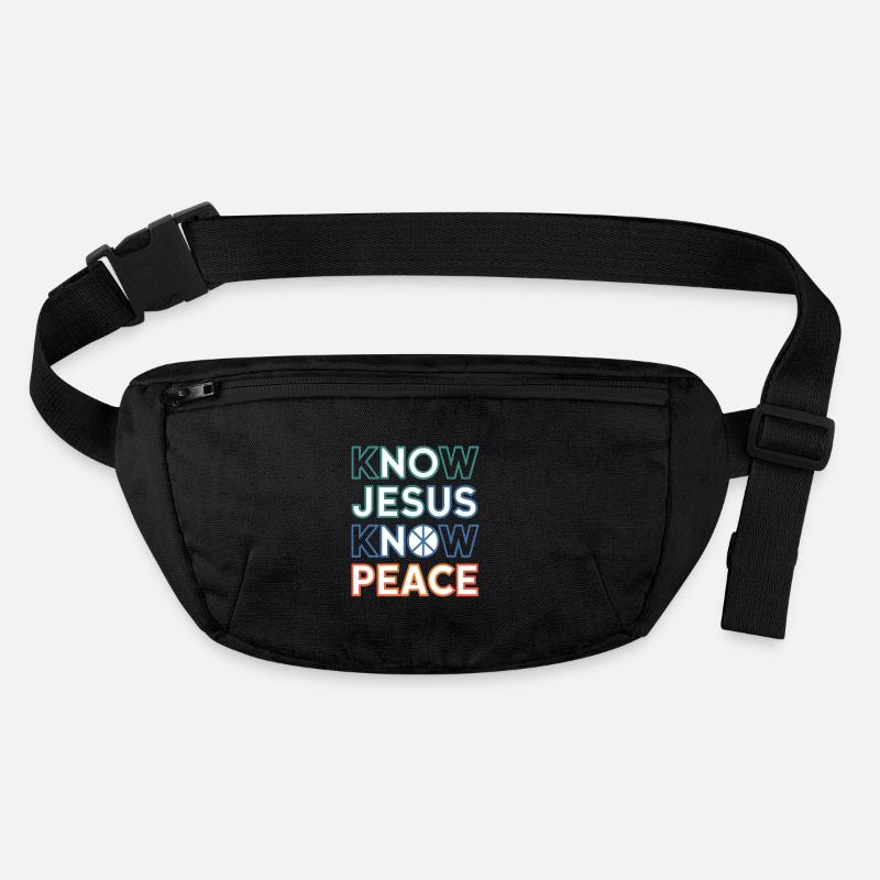 Know Jesus Know Peace Typography Stanley/Stella recycelte Gürteltasche