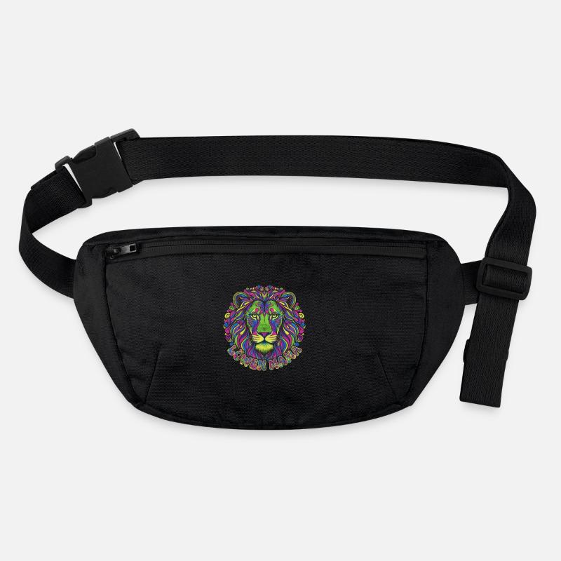 Löwen Mama Psychedelisch Bunter Löwe Mandala Stanley/Stella recycelte Gürteltasche