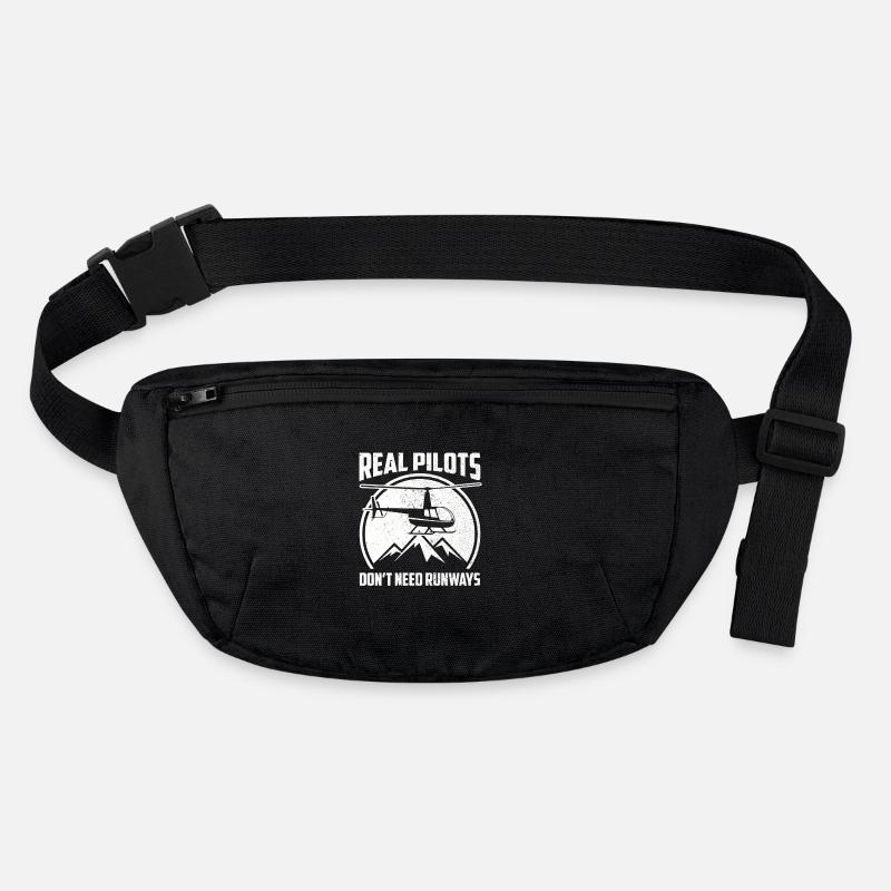 Helicopter pilot Helicopter pilot - Stanley/Stella recycled Hip Bag  - black