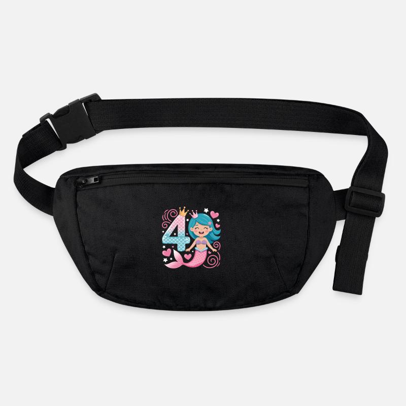 Mermaid 4th Birthday 4 Years Stanley/Stella recycled Hip Bag 