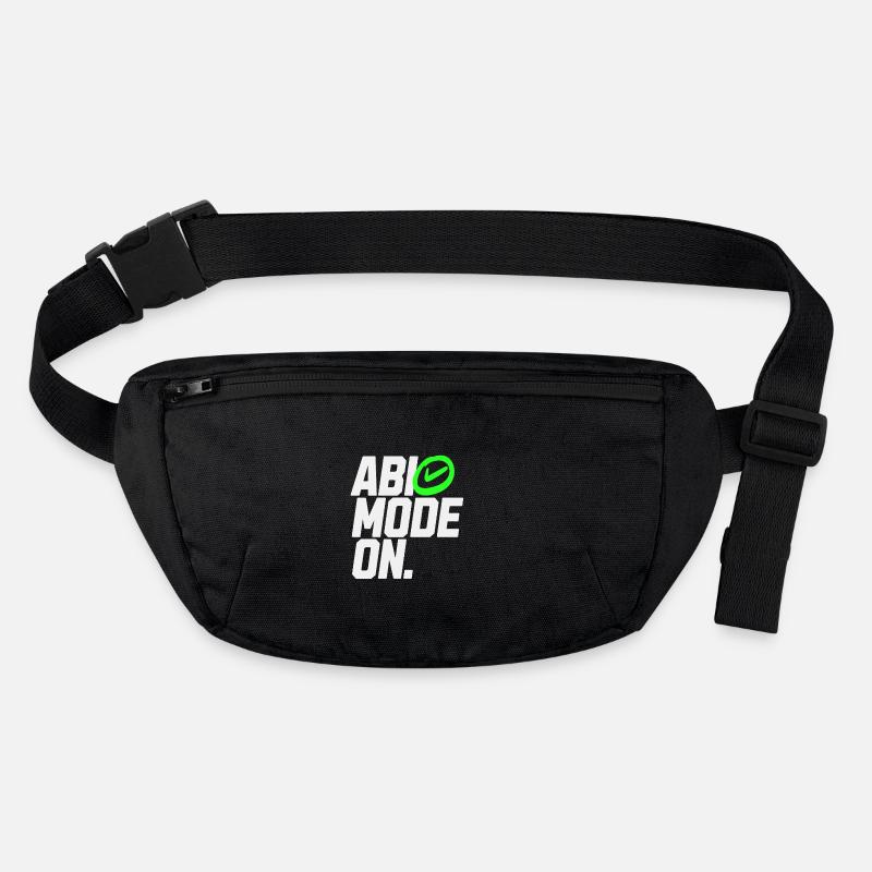 ABI MODE ON - Stanley/Stella recycelte Gürteltasche - Schwarz