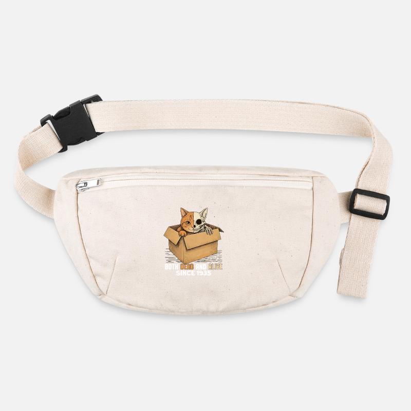 Schrödinger's Cat Both Dead And Alive Since 1935 Stanley/Stella recycled Hip Bag 