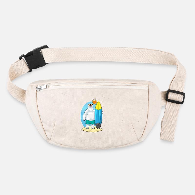 Eisbär Strand Surfbrett Sommer Stanley/Stella recycelte Gürteltasche