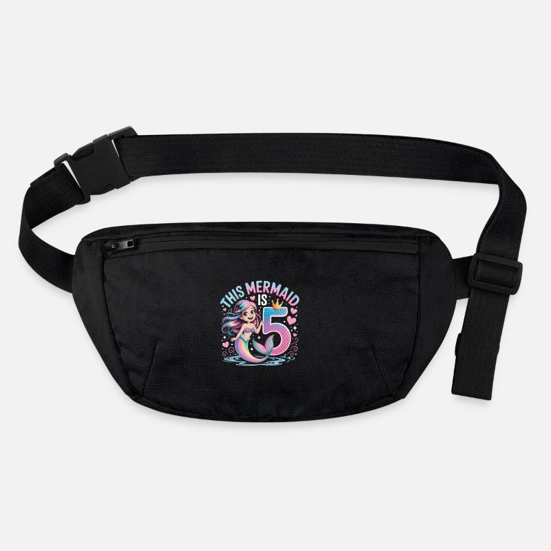 Mermaid 5th Birthday 5 Years Stanley/Stella recycled Hip Bag 