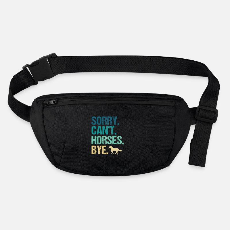 Sorry Can't Horses Bye Stanley/Stella recycled Hip Bag 
