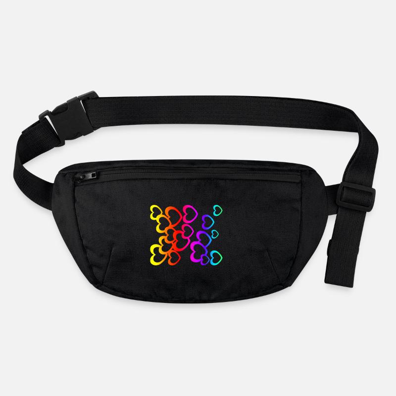 Colorful Hearts Gradient Rainbow Heart Icon Stanley/Stella recycled Hip Bag 
