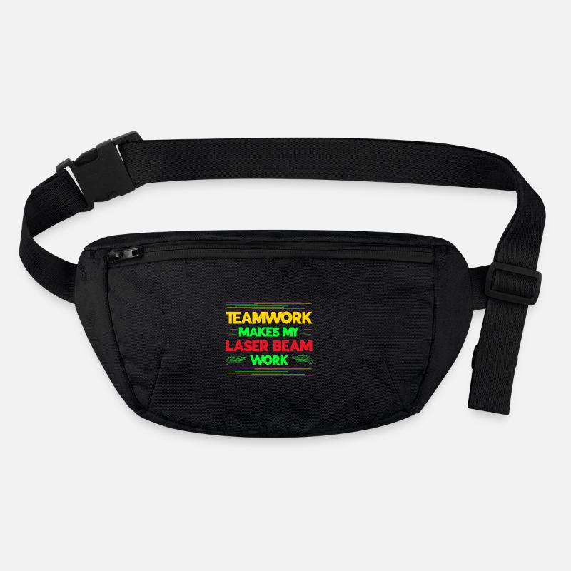 Teamwork Makes My Laser Beam Work Laser Tag Idea Stanley/Stella recycled Hip Bag 