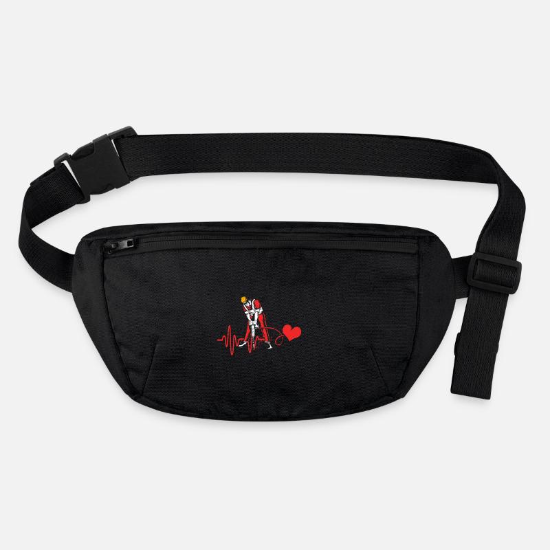 Construction worker construction site heartbeat Stanley/Stella recycled Hip Bag 