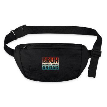 Bruh formerly known as dad - Stanley/Stella recycled Hip Bag  - black - Front
