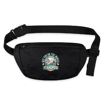 See you on the waves of Teahupoo - Sac banane recyclé Stanley/Stella - noir - Devant