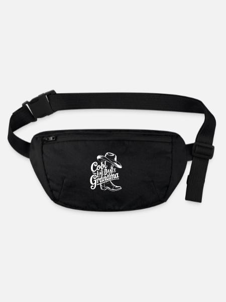 Coole Line Dance Oma. Oma hat Freude am Tanzen - Stanley/Stella recycelte Gürteltasche - Schwarz - Vorne