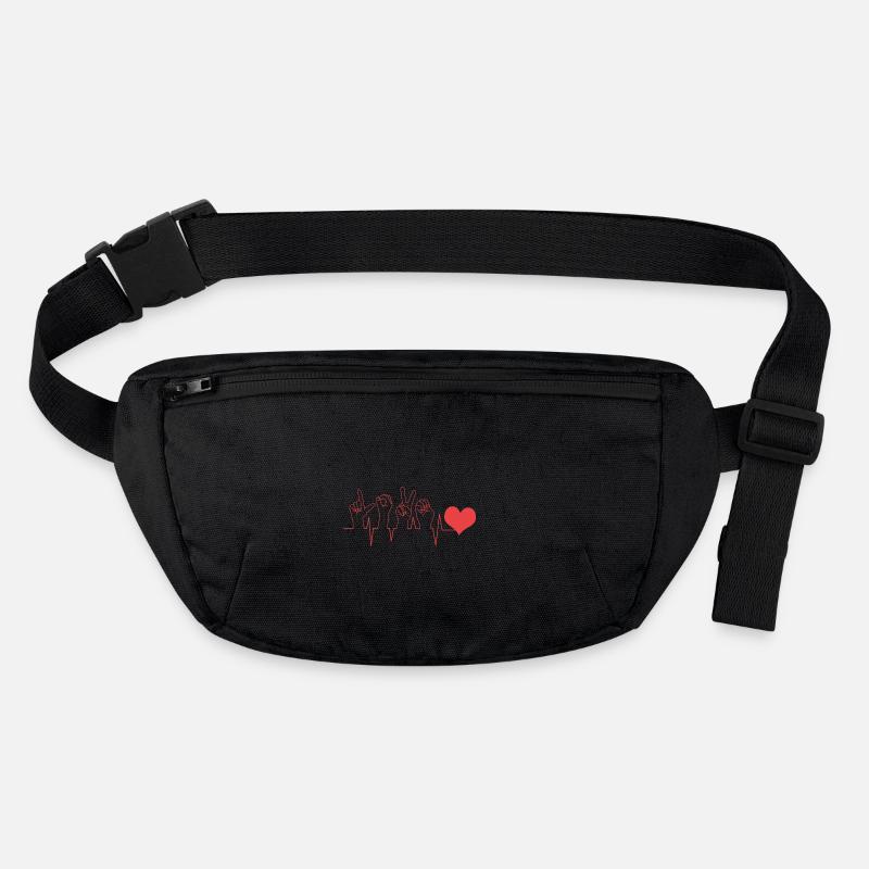 Sign language sign ASL deaf Stanley/Stella recycled Hip Bag 