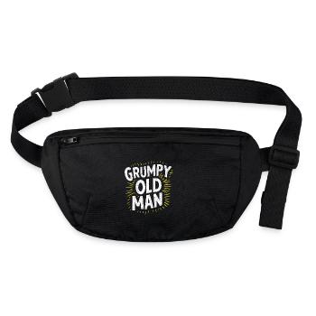 Méchant vieil homme drôle disant - Sac banane recyclé Stanley/Stella - noir - Devant