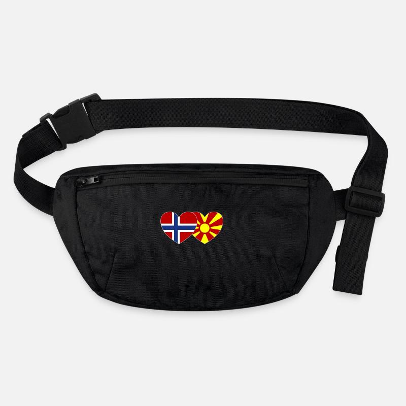 Norway Macedonia Flag Heart Stanley/Stella recycled Hip Bag 