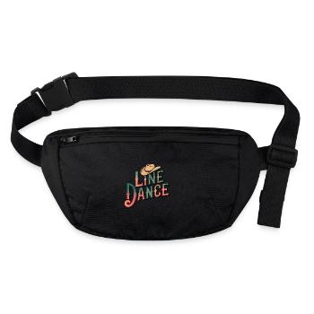 Line Dance Was sonst? Ich bin Line Dancer - Stanley/Stella recycelte Gürteltasche - Schwarz - Vorne