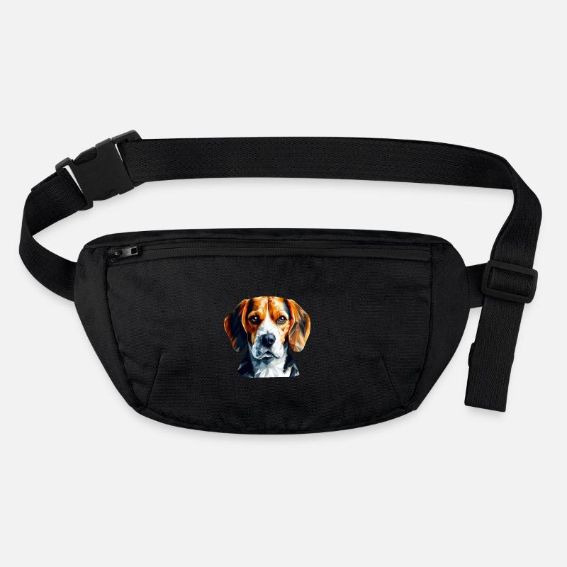 Conception artistique polygonale géométrique de Beagle Sac banane recyclé Stanley/Stella