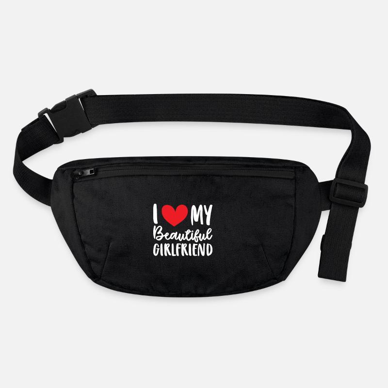 Couples Love Heart Friend Gift Idea Relationship Stanley/Stella recycled Hip Bag 