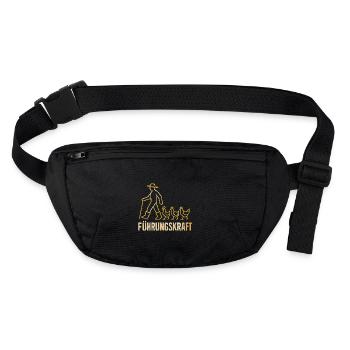 Führungskraft Hühner Landwirt Bauer Geschenkidee - Stanley/Stella recycelte Gürteltasche - Schwarz - Vorne