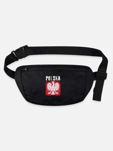 Pologne - Sac banane recyclé Stanley/Stella - noir - Devant