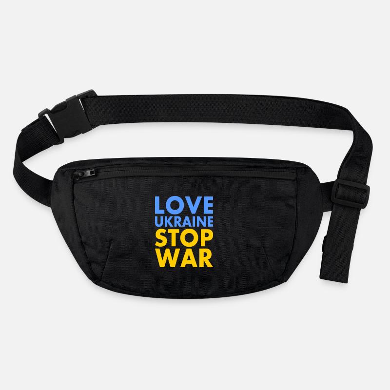 Love ukraine stop war Stanley/Stella recycled Hip Bag 