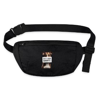 Dont Shop Adopt - Stanley/Stella recycelte Gürteltasche - Schwarz - Vorne