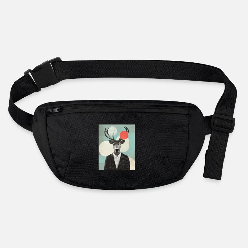 Surreal reindeer collage Stanley/Stella recycled Hip Bag 