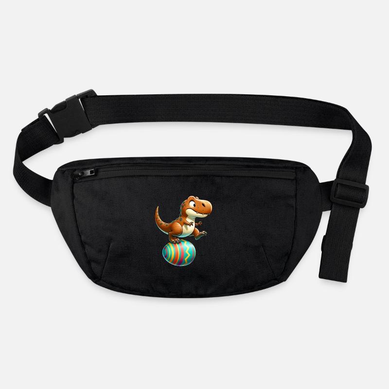 Dancing T-Rex, Easter Eggshell Fun Stanley/Stella recycled Hip Bag 