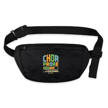 "Chorprobe loading" Chor Chorsänger Singen Musik - Stanley/Stella recycelte Gürteltasche - Schwarz - Vorne